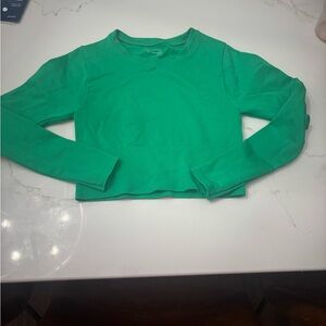 Aerie Green Short sleeve crop top